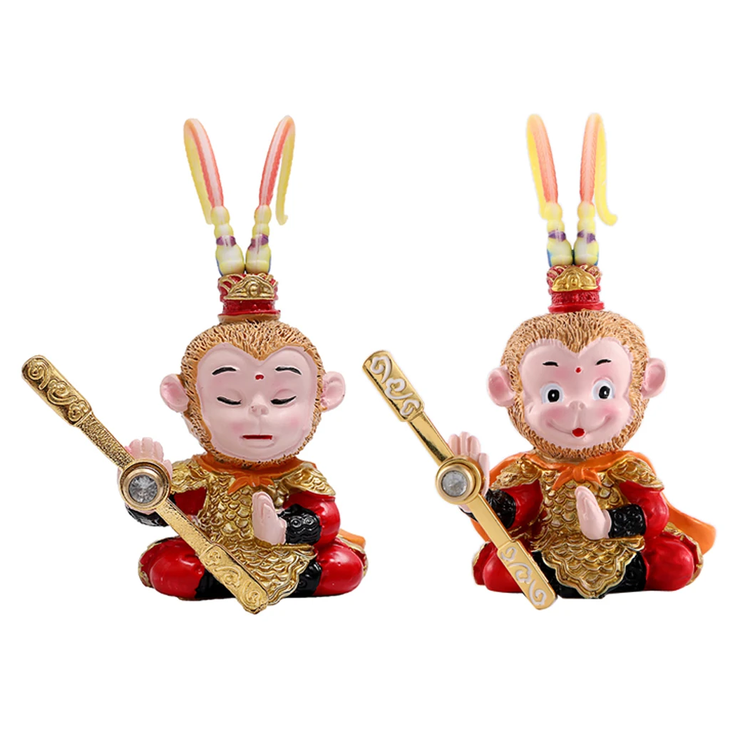 Monkey King Wukong Figure Ornaments Car Air Conditioner Vent Clip Perfume Freshener Diffuser Auto Interior Decorative Accessory