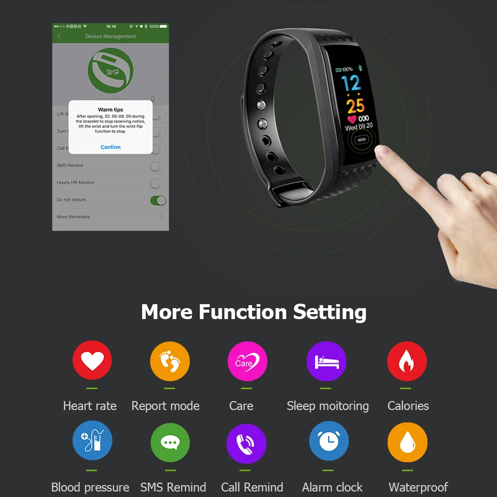 Смарт часы GIMTO мужские/женские спортивные с пульсометром и тонометром|smartwatch for