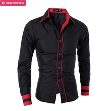 Мужская рубашка модная брендовая мужская рубашка в полоску с длинными рукавами Мужская рубашка Camisa Masculina Повседневная тонкая Chemise Homme XXL