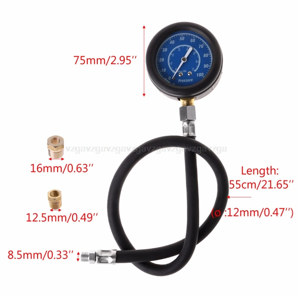 

Auto Motor Multi-Function Gas Engine Compression Cylinder Pressure Gauge Tester JUL06 dropship