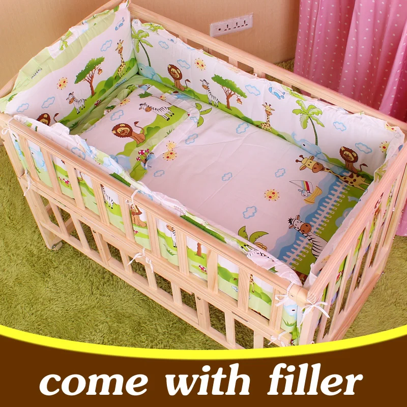 

5PCS/set newborn baby bedding set for girl boys bedding set 100x58cm baby crib bumper baby cot set baby bed bumper CP01