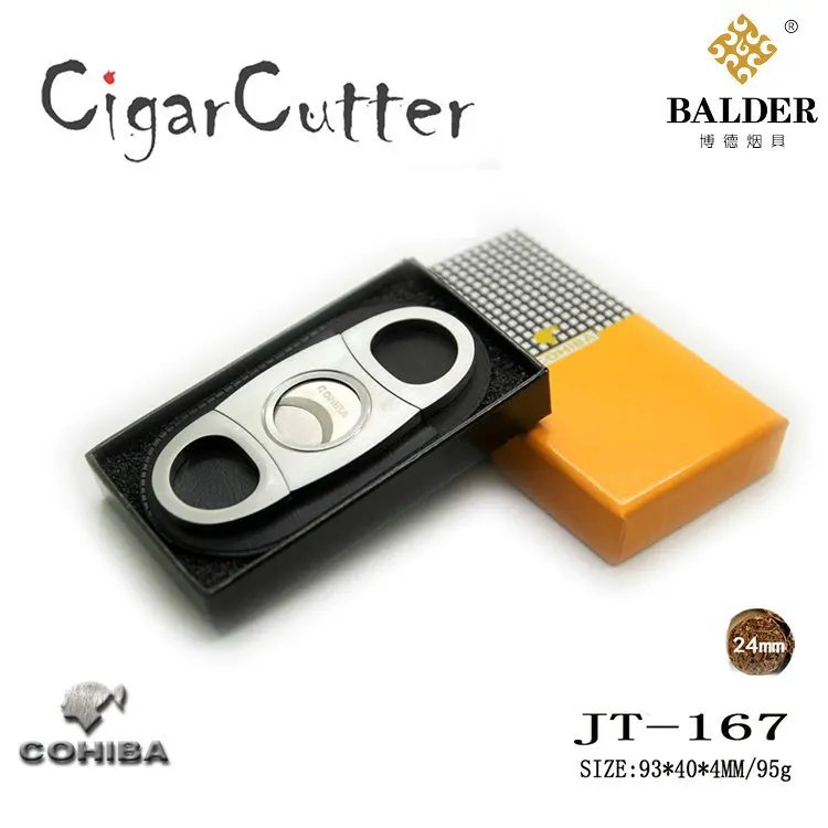 1 шт. Cohiba обрезки сигар портативный нож нержавеющая сталь сигары ножницы для кубинские сигары отправки кожа оболочка