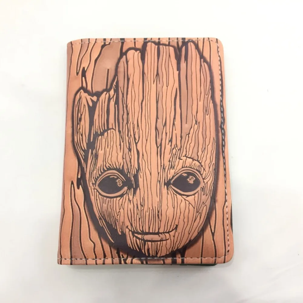 

Novelty Anime Cartoon Groot Passport Cover PU Leather Travel ID Card Passport Holder Dollar Price Purse Wallets for Men Women