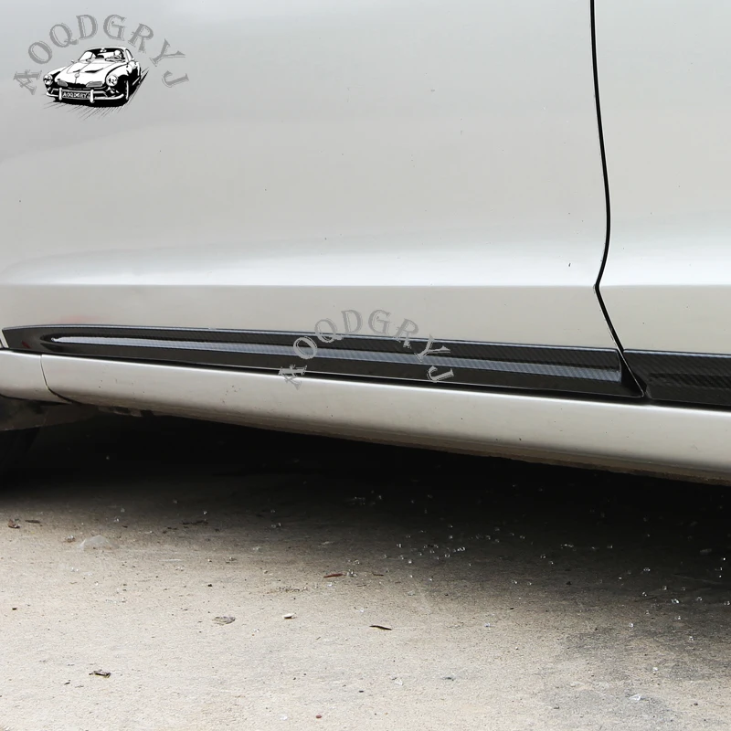 Карбоновое волокно текстура Кузова Боковая крышка отделка Подходит для Honda Accord Sedan 2008-2012 автомобильный Стайлинг 4 шт