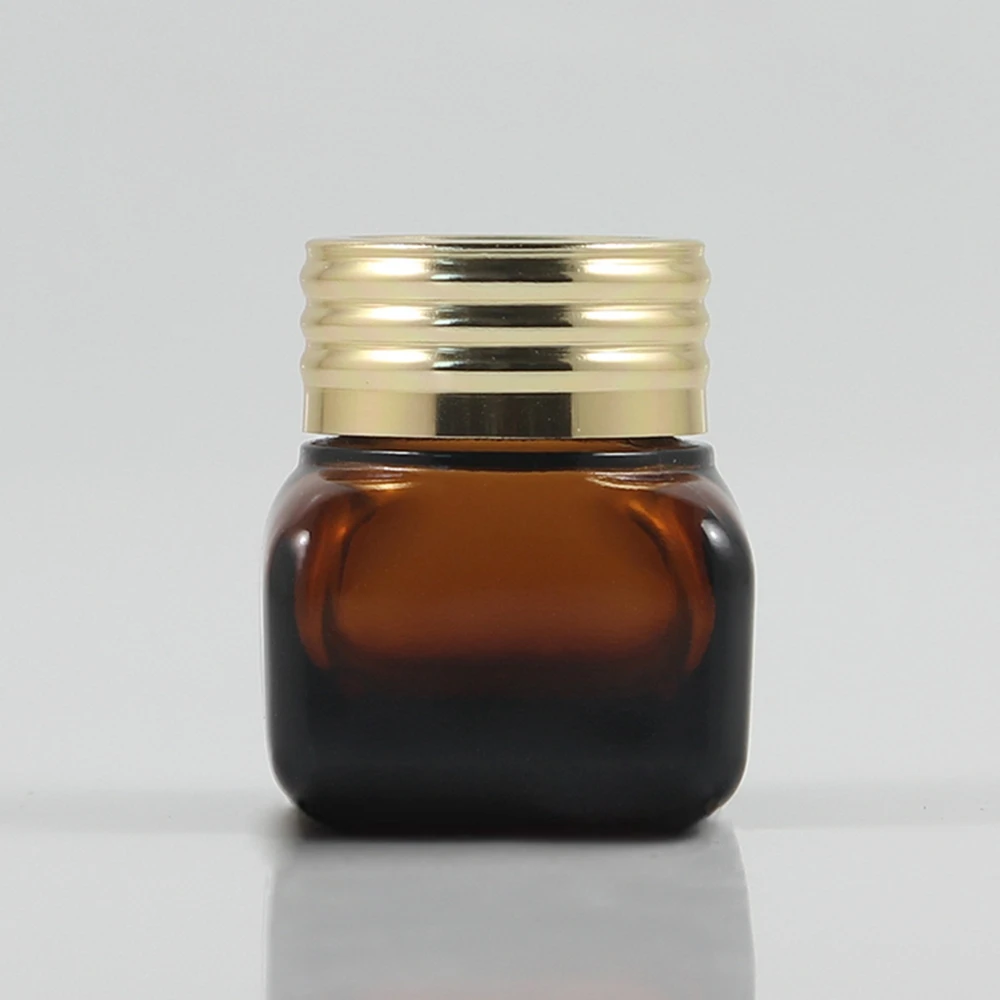 Buy 30pcs wholesale 15g brown glass cream jar with