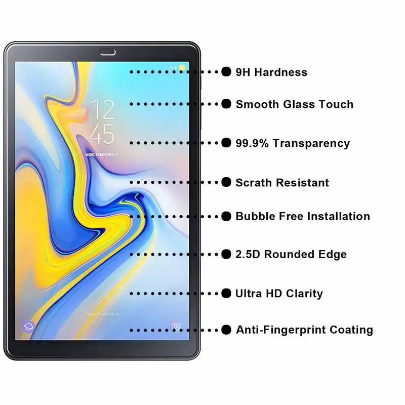 

9H Tempered Glass for Samsung Tab A 10.5 T590 T595 Screen Protector for S4 T830 T835 Protective Glass for Tab S 10.5 T800 T805