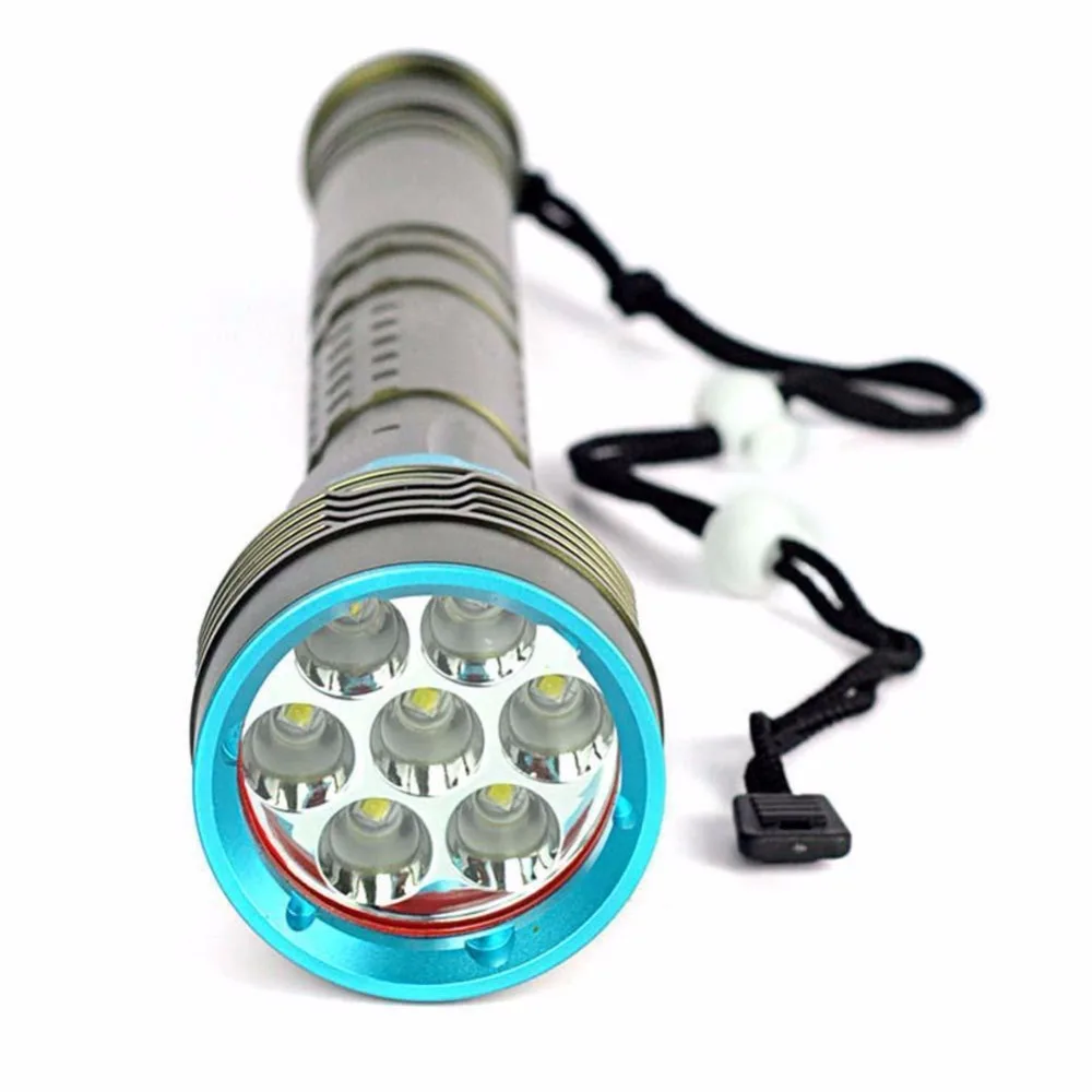 AIMIHUO 7L2 XML-LED dive flashlight strong light and long distance outdoor riding 18650 waterproof multi file diving depth 200m