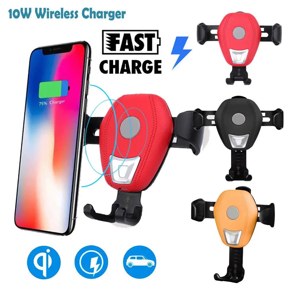 Wireless Charger Car Phone Holder Mount Non-Slip Pad Mat For iPhone XS MAX XR