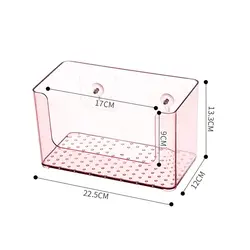 Коробка для хранения стойки сильный вакуумной присоской прозрачный настенный для Ванная комната косметический XH8Z OC11