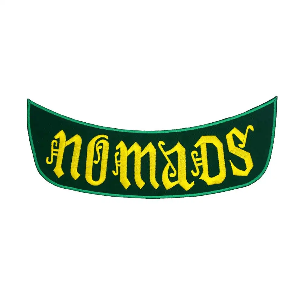 

NOMADS ROCKER Embroidered Applique Sewing Label punk biker Patches Clothes Stickers Apparel Accessories Badge