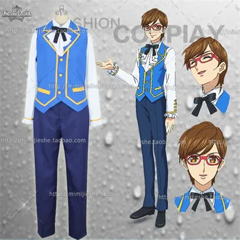 

Puripara Pripara Cosplay Costume Men Maid COS Clothing Full Set Shirt+Vest+Tie+Pants