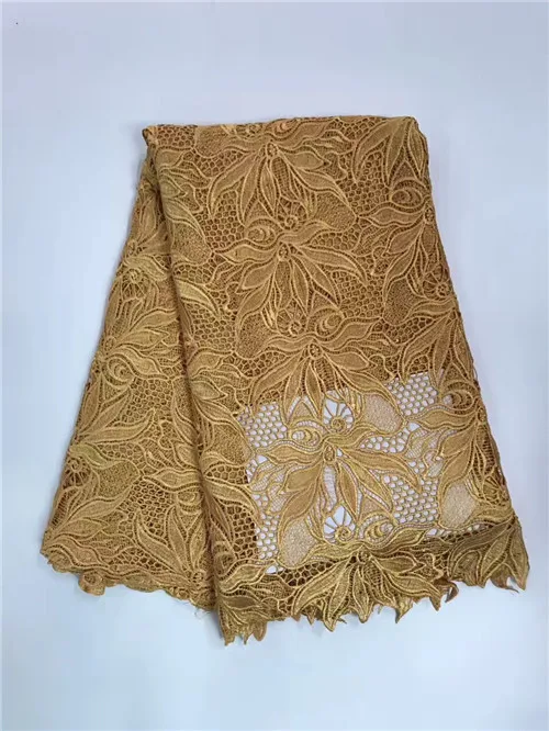 

New Arrival African Lace Fabrics High Quality pure Color Cord Lace Guipure Lace Fabric For Party Dress
