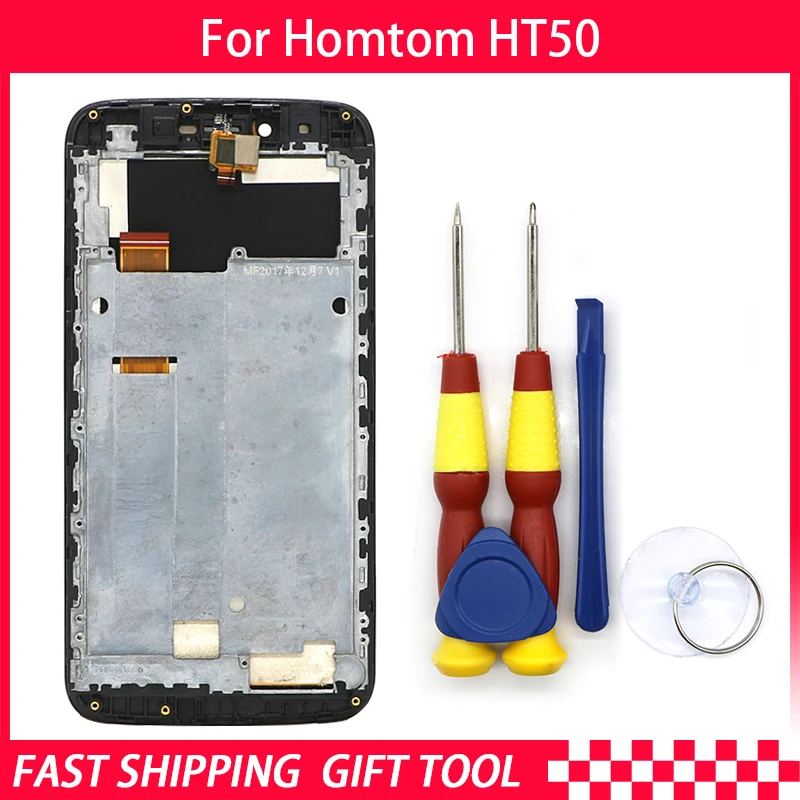 

New original Touch Screen LCD For HOMTOM HT50 Screen LCD Display Digitizer Assembly With Frame Replacement Parts