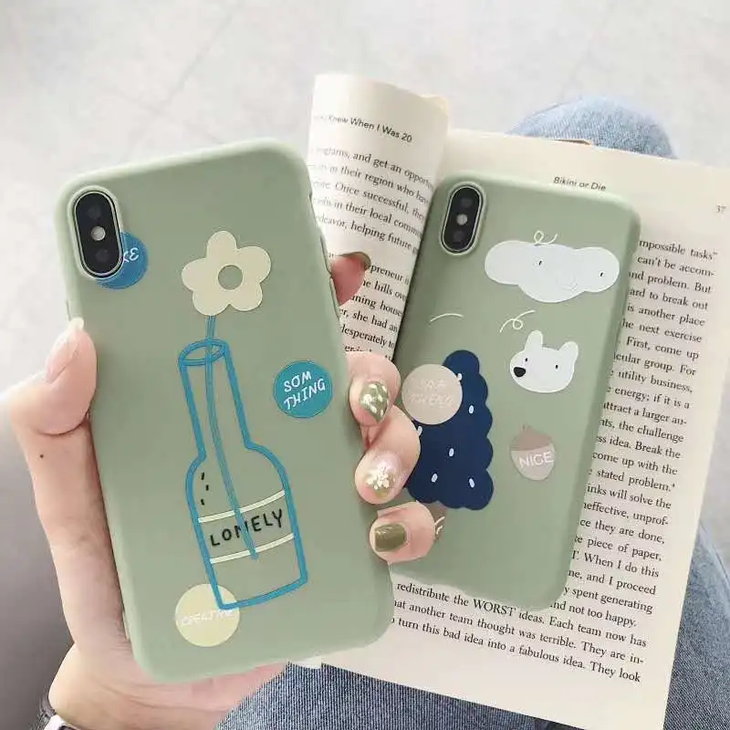 

Candy soft phone case for iphone X Xs max XR slim TPU silicone funny pattern case for coque iphone 7 8 6 6s plus back cover