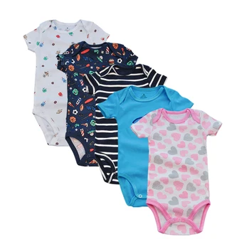 

Redkite 5 Pieces/Lot Baby Romper 100% Cotton Short Sleeve Boy Girl