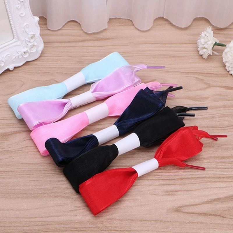 

Fashion 1.35CM Chiffon Shoelace Ice Cream Lace Shoes Strings Colorful General Use Multi Color New Long Durable
