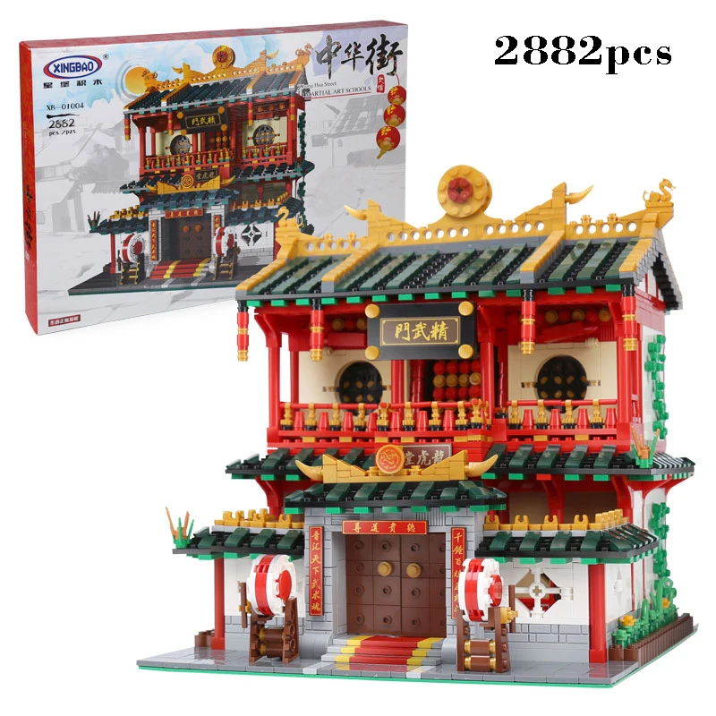 

MOC Creative Chinatown Series Bruce Lee The Chinese Martial Arts Set compatible legoinglys City Mini Street View Blocks Toys