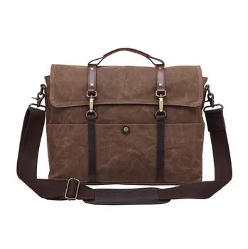 

Men's handbag retro men's bag cross section business briefcase documents shoulder Messenger bag 15.6-inch computer bag