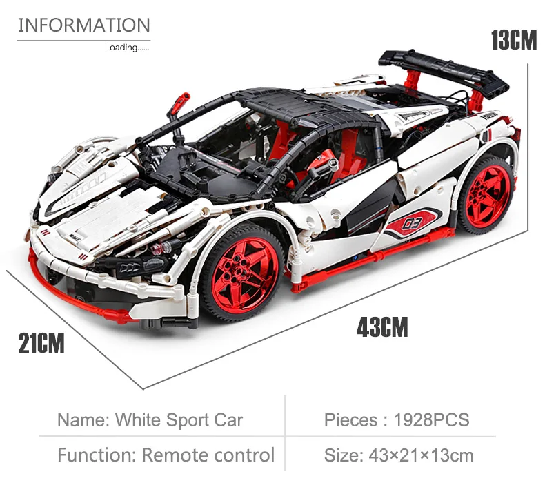 20087 DHL, серия Yeshin Technic, совместимая с MOC-3918, моторизованный белый автомобильный набор, детские строительные блоки, кирпичи, приложение, игрушечные машинки RC