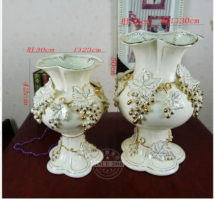 

Gold ivory ceramic sitting room big vase