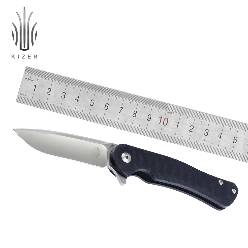 

Kizer tactical knife DUKES V3466N1 survival knife g10 handle knife excellent quality hand tools