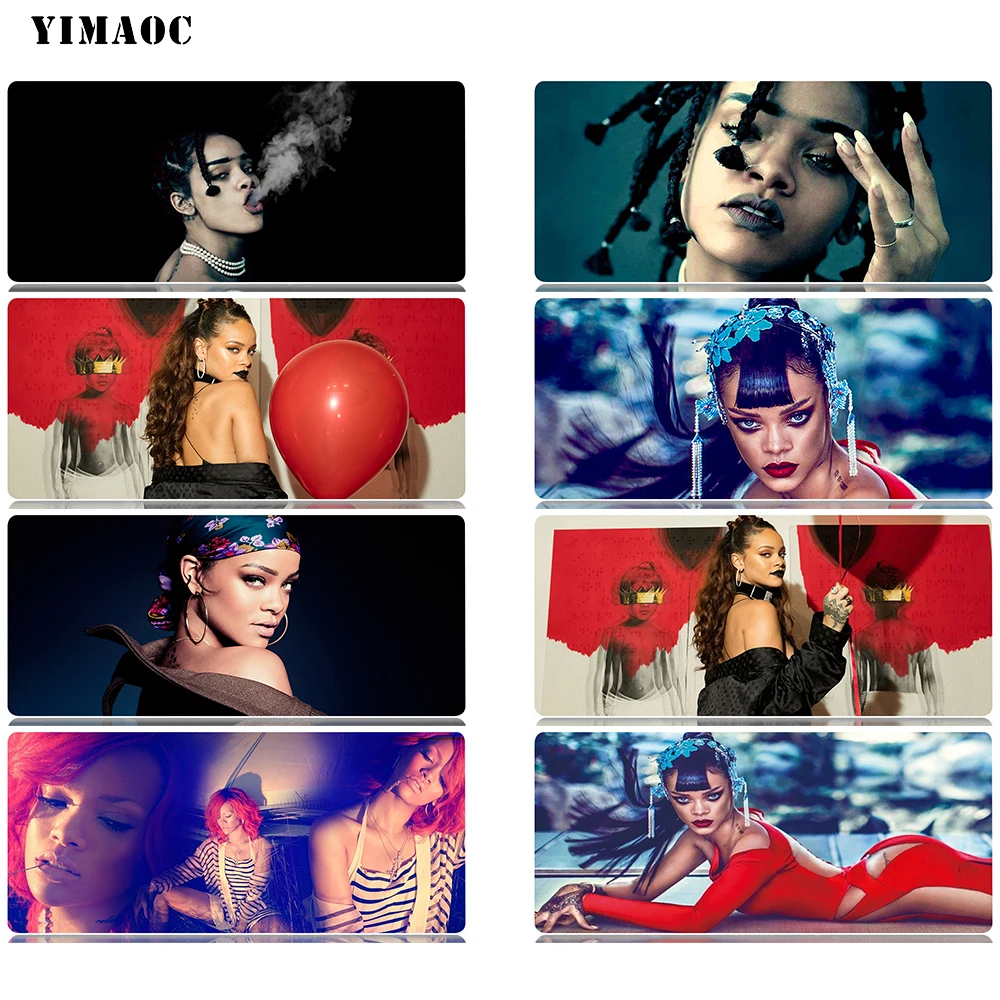 

YIMAOC Rihanna Mouse Pad 30x80 cm Computer Mousepad Anti-slip Natural Rubber Gaming Mouse Mat