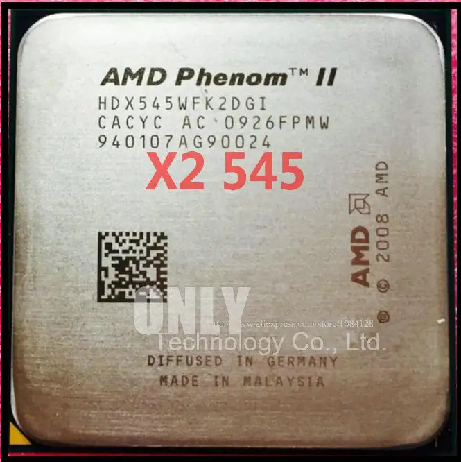 Лучшее качество, Процессор Phenom II X2 545, двухъядерный процессор(3,0 ГГц/6 м/80 Вт/2000 ГГц) 938pin