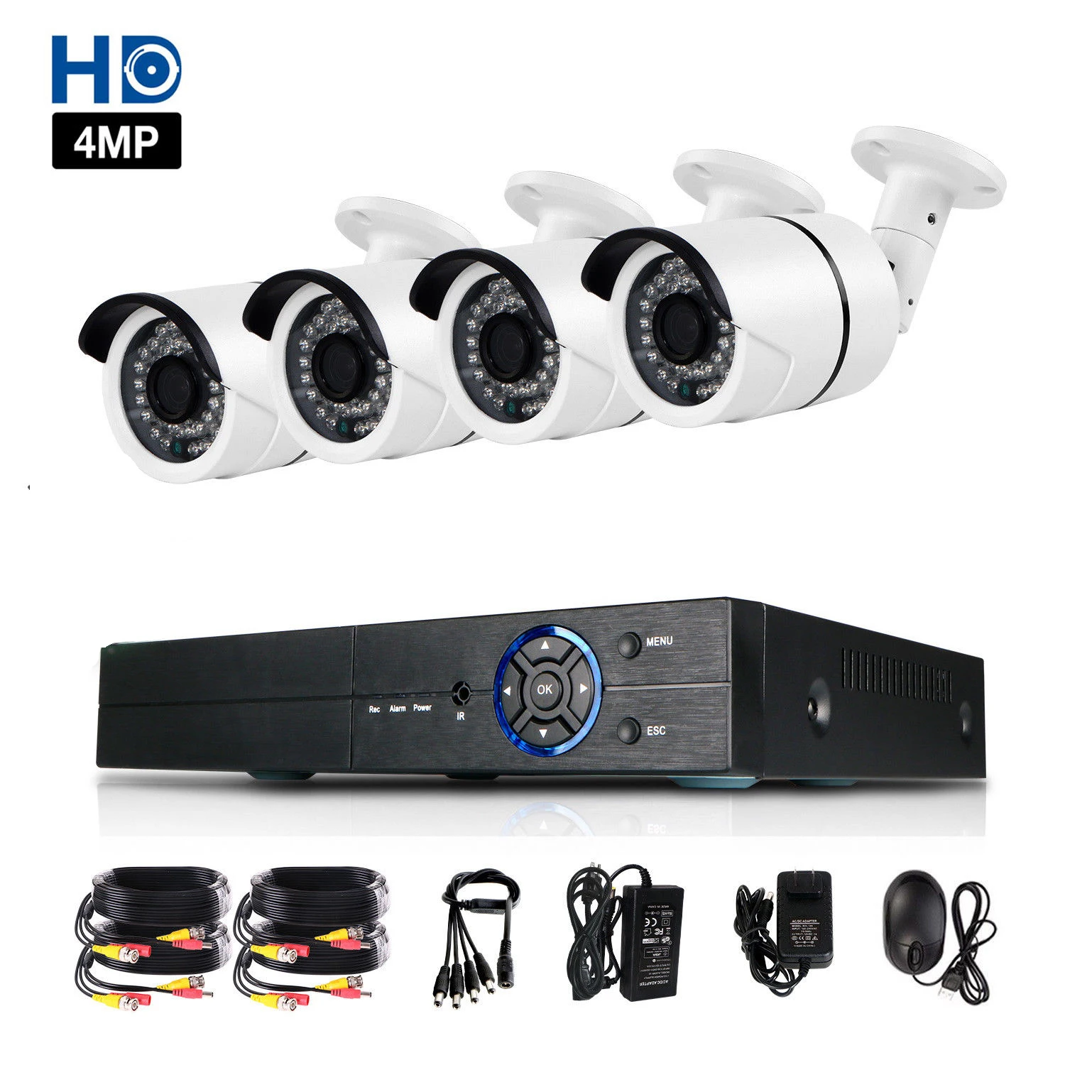  HD 4CH 4.0MP AHD DVR Domo exterior 1440 P hogar sistema de cámara de seguridad CCTV 1 TB HDD