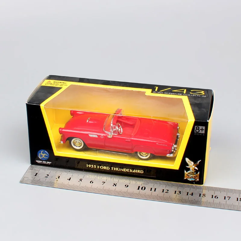 Children's 1:43 Scale small classic 1955 Ford Thunderbird roadster diecast vehicles models auto Cars toys thumbnails collectors