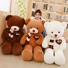 60 Cm Soft Scarf Teddy Bear Plush Toys Stuffed Plush Animals Soft Bear Pillow Cushion Toy For Kids Dolls Children Gifts kawaii 180cm soft toy teddy bear stuffed toys for girls 71inch plush animals doll pillow kids toys chinese new year 2018 present