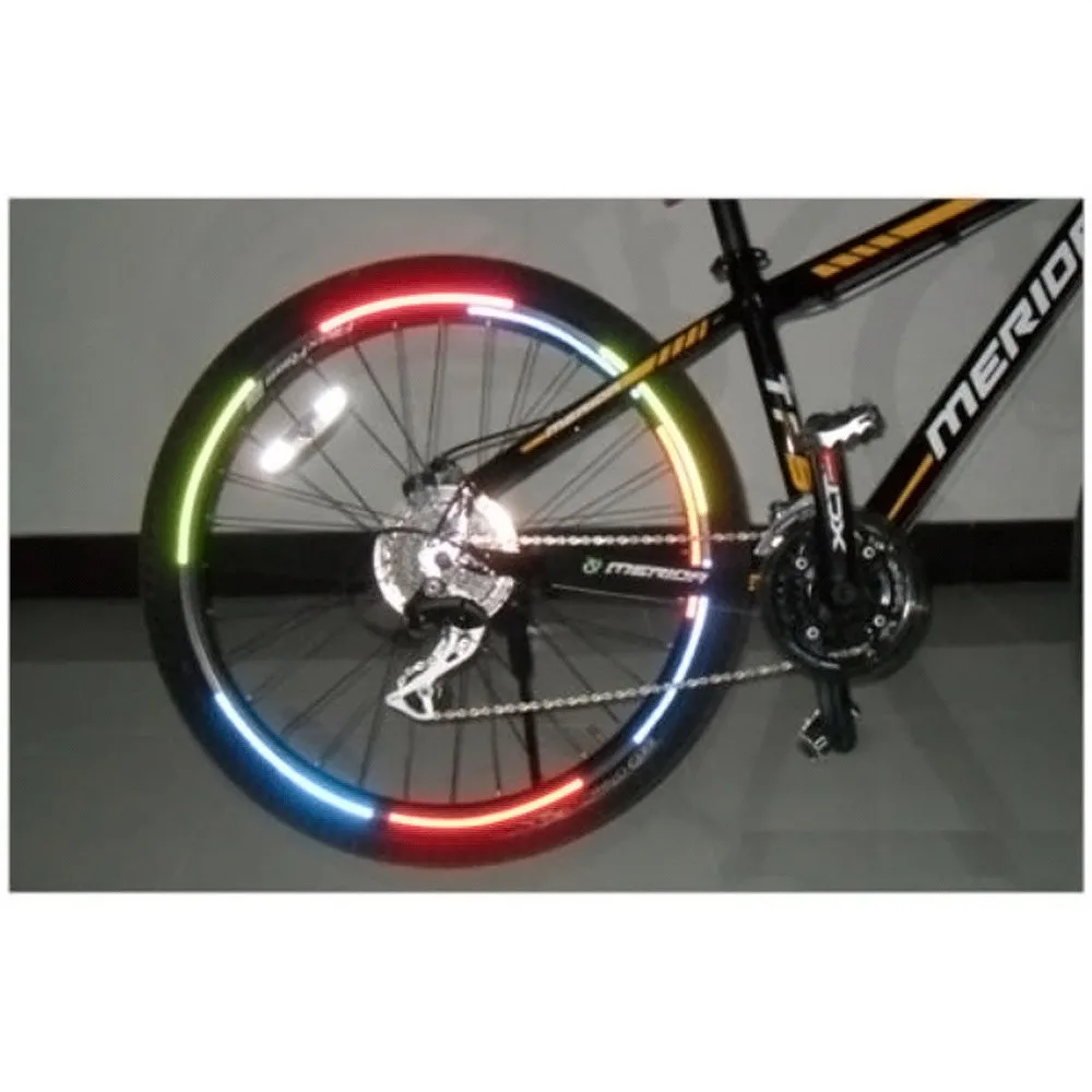 Motorcycle Bicycle Reflective Stickers Reflector Security Wheel Rim Decal Tapes