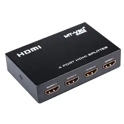 MT-VIKI HDMI сплиттер HDMI концентратора 1x4 HD дистрибьютор 1080 P FHD 3D 1 Вход 4 Выход 5 В 2A Питание