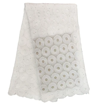 

High quality nigerian women dress african lace fabric/ guipure cord lace fabric for party dress in 3 color HJ1398-1