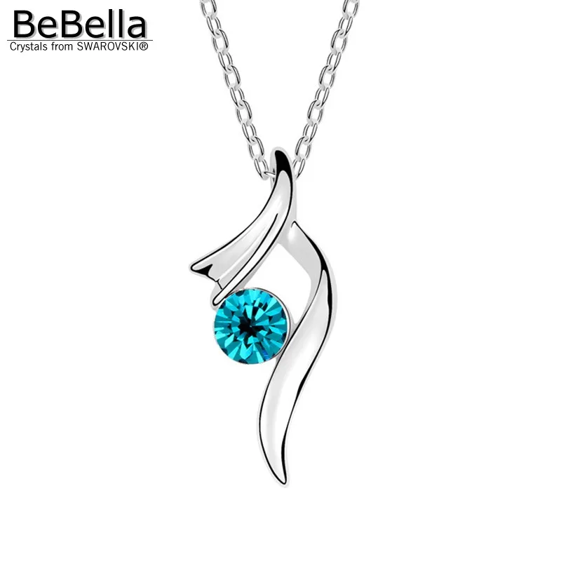 Ожерелье с подвеской из кристаллов BeBella сделанное австрийскими кристаллами Swarovski