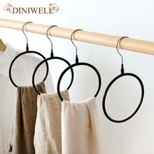 DINIWELL 2Pcs Set PVC Multifunctional Clothes Hanger Silk Scarf Storage Rack Shelf Toroidal