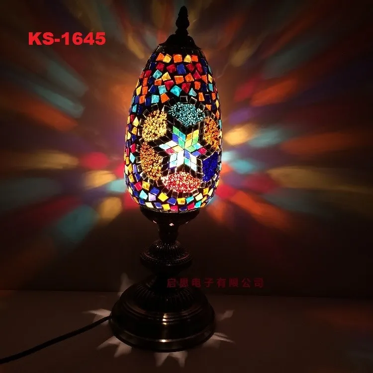 Lâmpada de Mesa Lampada da Tavolo Turco Mosaico Mediterrâneo Arte Deco Artesanal Vidro Romântico Cama Luz Stile Mediterraneo 6 High Quality glass tea light