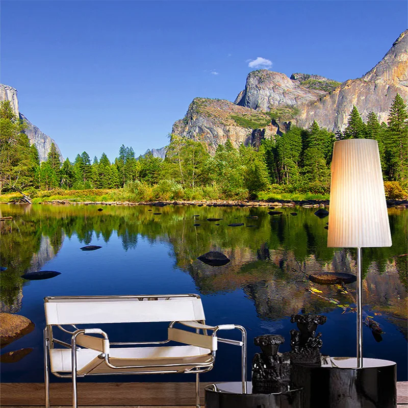 HD Lake Landscape натуральные обои для гостиной столовой интерьера удобный декор 3D