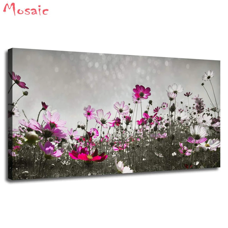 

Алмазная вышивка "Цветок", наборы для вышивки крестиком, мозаичная картина, природный пейзаж, украшение для дома