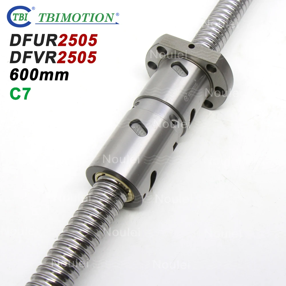 TBI MOTION 2505 Ball Screw C7 DFU2505 set 600mm with NEW OFU2505 Ball