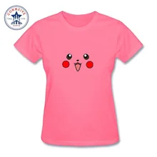 2017 Mujeres de La Manera Diseño Pokemon Pikachu Anime Cosplay Manga Corta camiseta Fantástico Impreso Tops Casual Tees