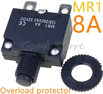 

1PCS thermal switch circuit breaker overload protector MR1 8A 125/250VAC 32VDC overload switch