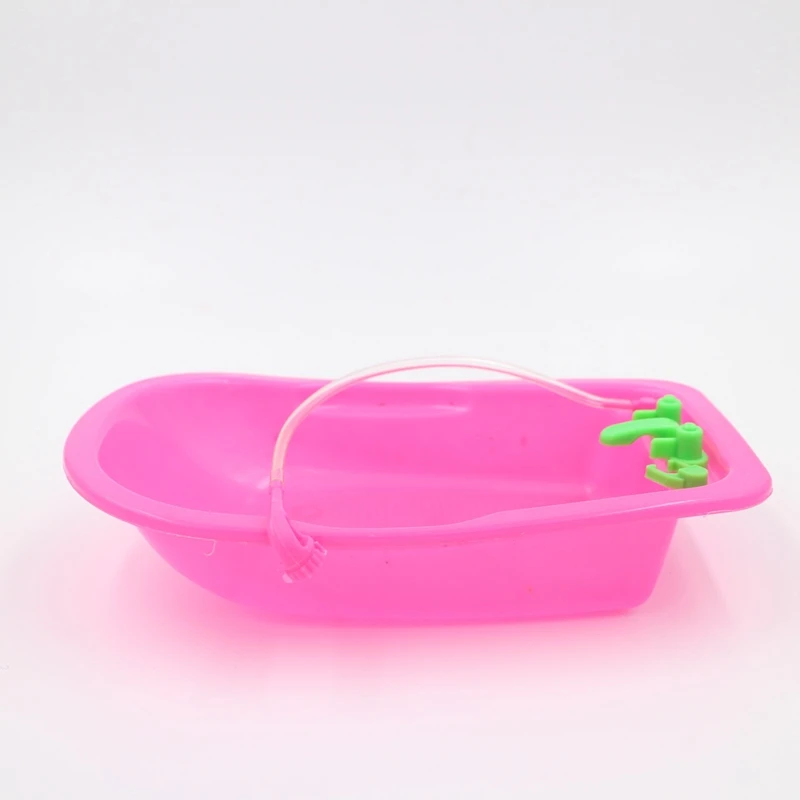 High Quality Pink Color Doll Bathroom Bathtub Shower Sprayer Set Toy