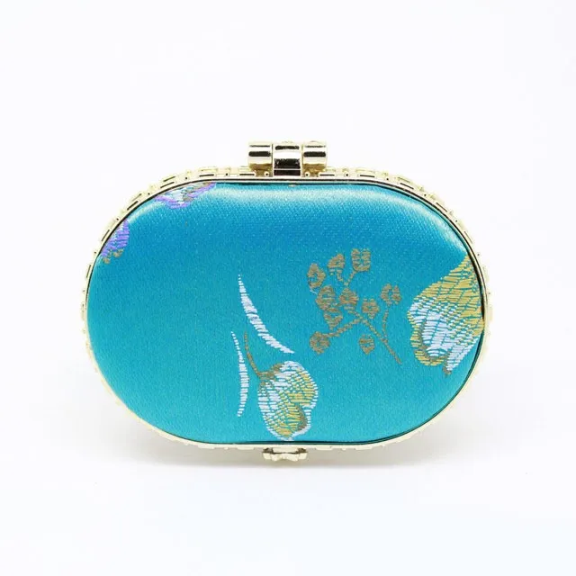 Espelho de Maquiagem Espelho de Bolso Flor Padrão Clássico Mini Oval Compacto Maquiagem Acessórios 10 Pçs - Lote Hz043 75*60*11mm 12 Espelhos para maquiagem