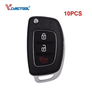 

10pcs Folding Remote 2+1 Buttons Car Key Fob Shell Case For Mistra Hyundai HB20 SANTA FE IX35 IX45 Accent I40 Uncut Blade Fob