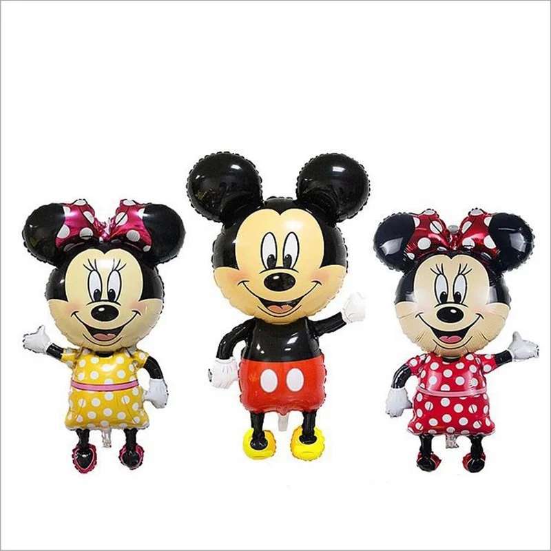 

112cm Giant Mickey Minnie Cartoon Foil Balloons kids Birthday Party wedding Decoration inflatable Helium Big Balls Baby Toy gift