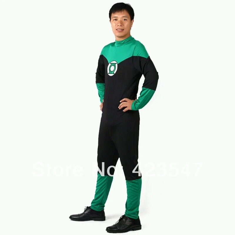  DC Comics Green Lantern Black & Green Spandex Superhero Costume Halloween Carnival costumes play