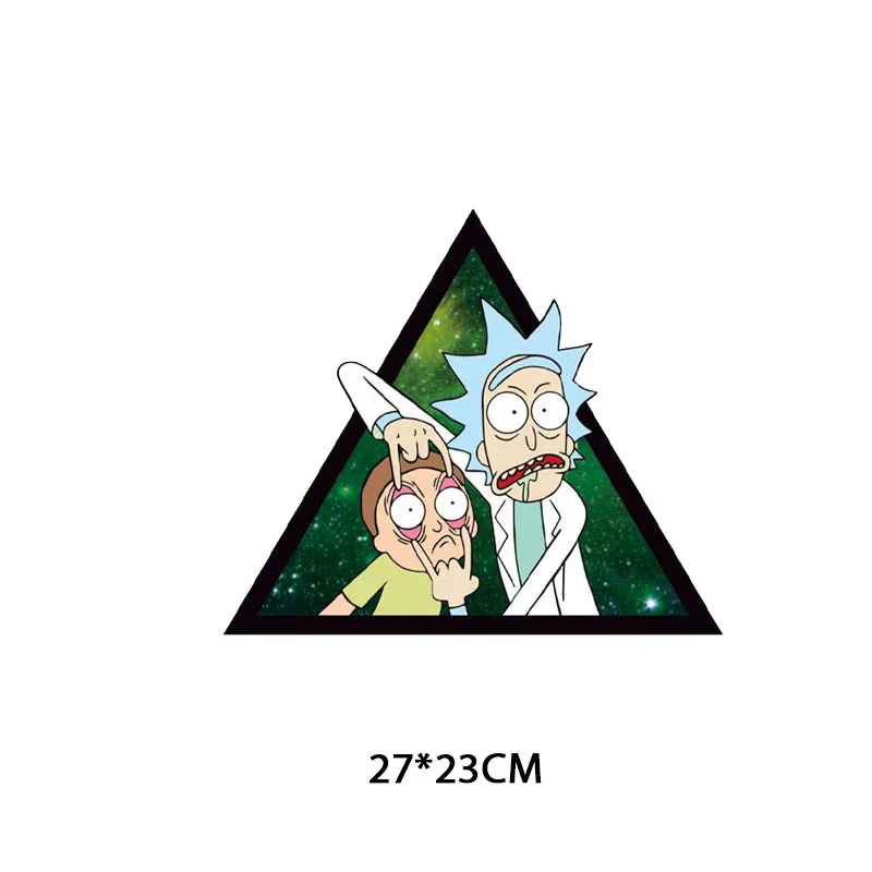 Пластырь Rick and marty с утюгом для переноса аниме-букв, пластырь для одежды, сделай сам, термовиниловый пластырь, термонаклейка на одежду