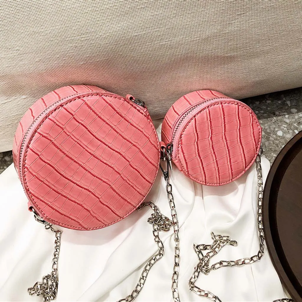 

Design Fashion Women Round Bag Leather Women's Circular Crossbody Shoulder Messenger Bags Ladies Purse Female Bolsa Handbag
