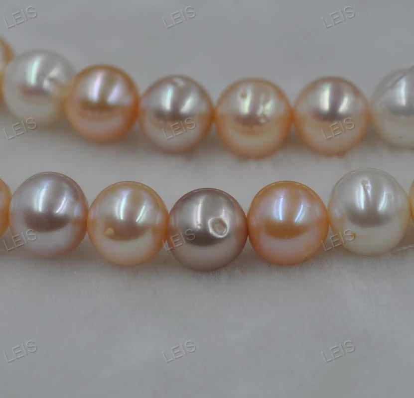 

2018 Rushed Charm Beads For Jewelry Making Natural Beads Beautiful Multicolor 10.5-11mm Round Freshwater Pearl Loose String