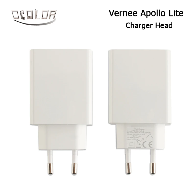 

ocolor For Vernee Apollo Lite EU Europe Standard Charger Head Charging Adapter Mobile Phone Aaccessories For Vernee Apollo Lite
